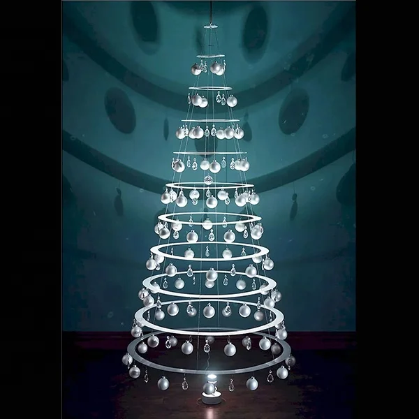 Hot-sale Popular Indoor Hanging LED Crystal Christmas Tree for Home Office Building Hotel Christmas Holiday Decoration
