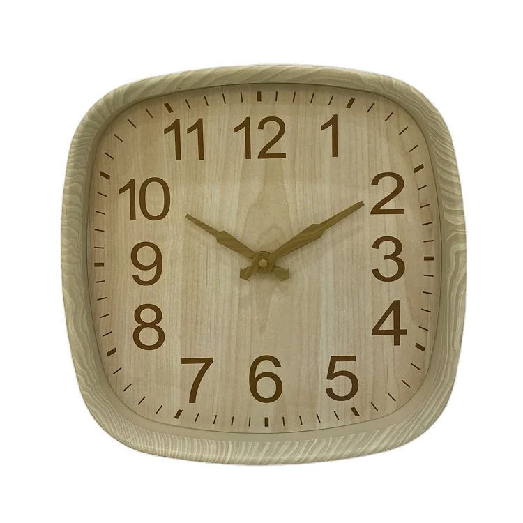 Guaranteed Quality Proper Price China Retro Wooden Wall Decor Clock Square Wall Watch modern wall clock