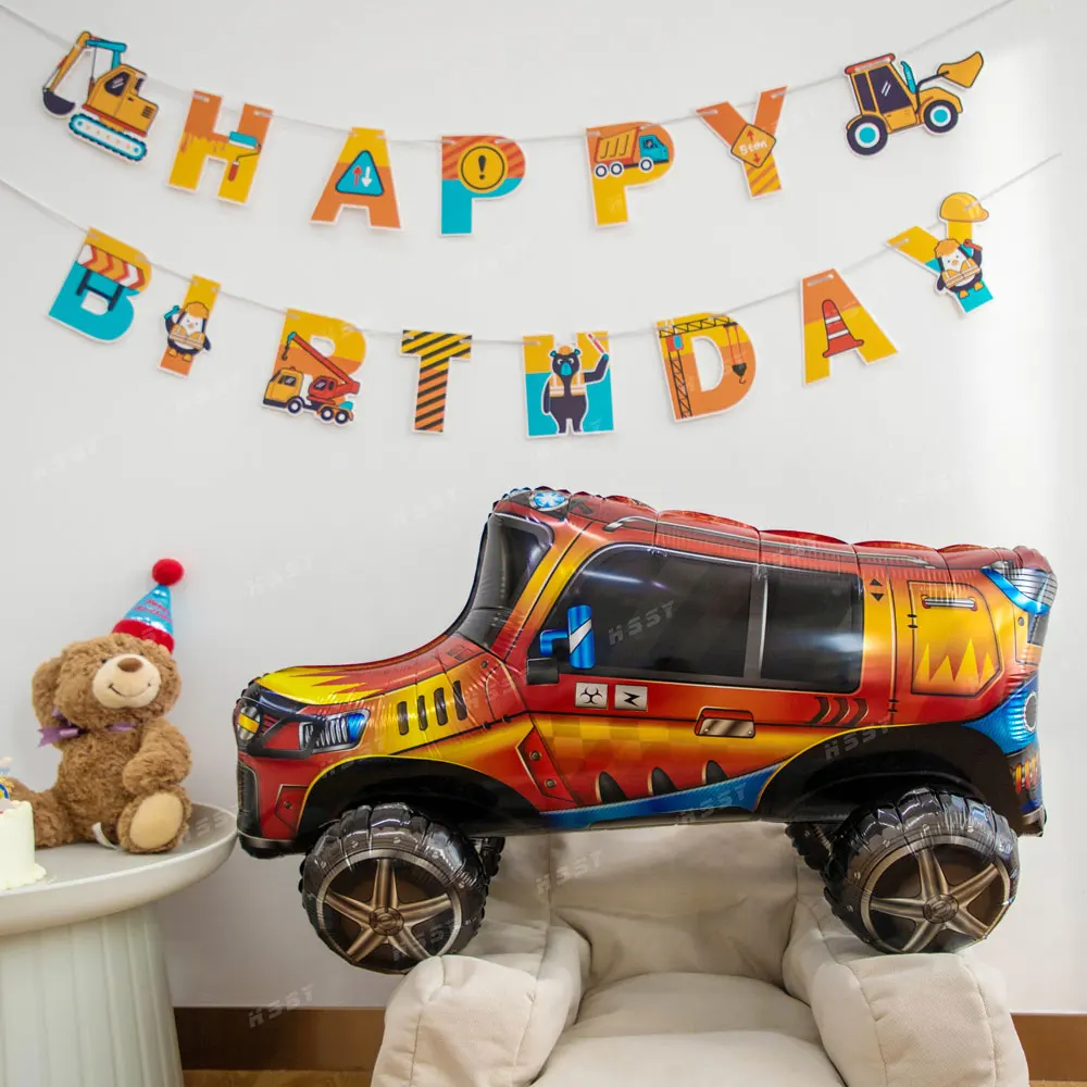 New Design Boy Gifts Inflatable Toys Party Decor globos Decoration parties Jeep Sports Car Shaped 3D Mylar Foil Balloons