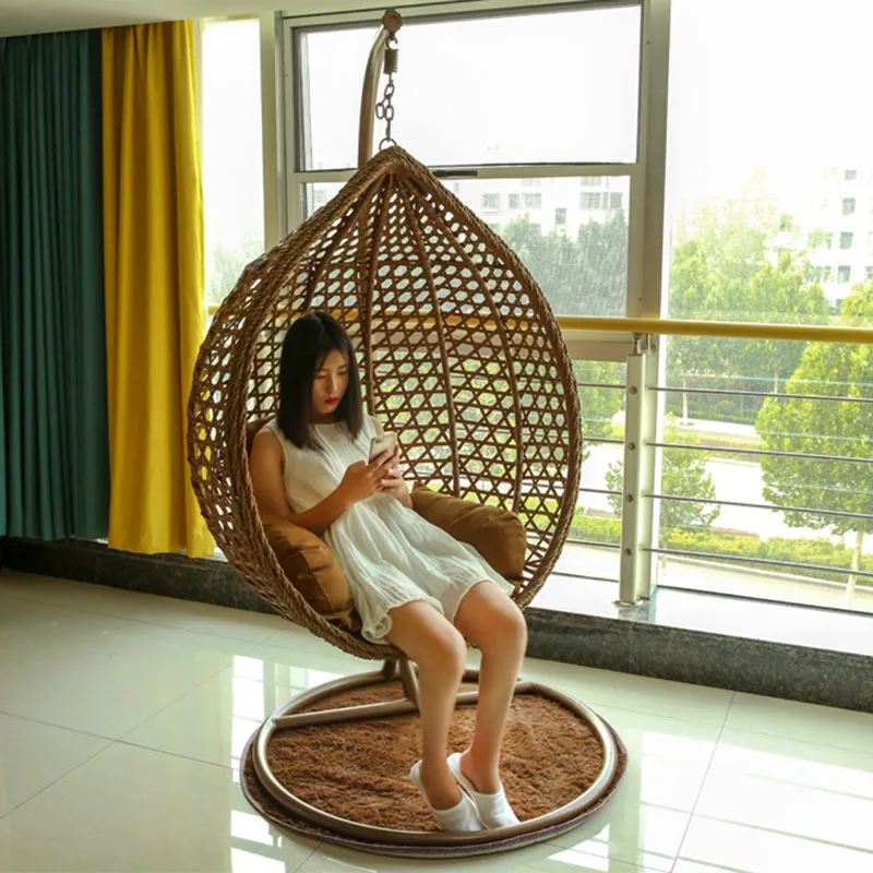
Swing Chair Living Room Garden Furniture Swing Chair Outdoor Rattan Wicker Patio Hanging Swing Egg Chair 