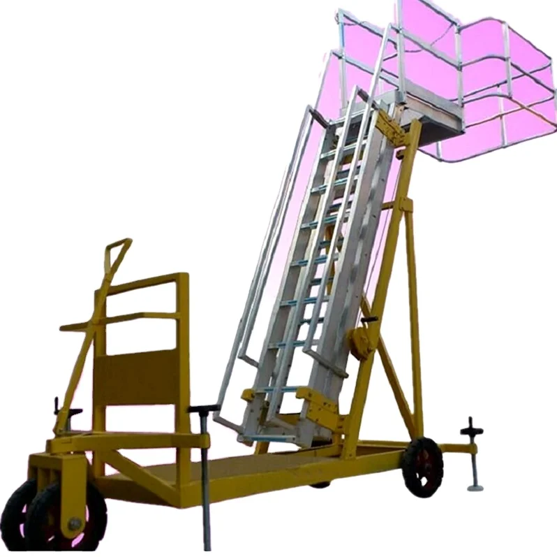 mobile movable safe platform and ladder for  tanker truck sampling and inspection