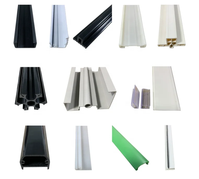 Plastic extruded 90 degree L shape pvc angle profile Different Size Black PVC Profiles for Window And Door
