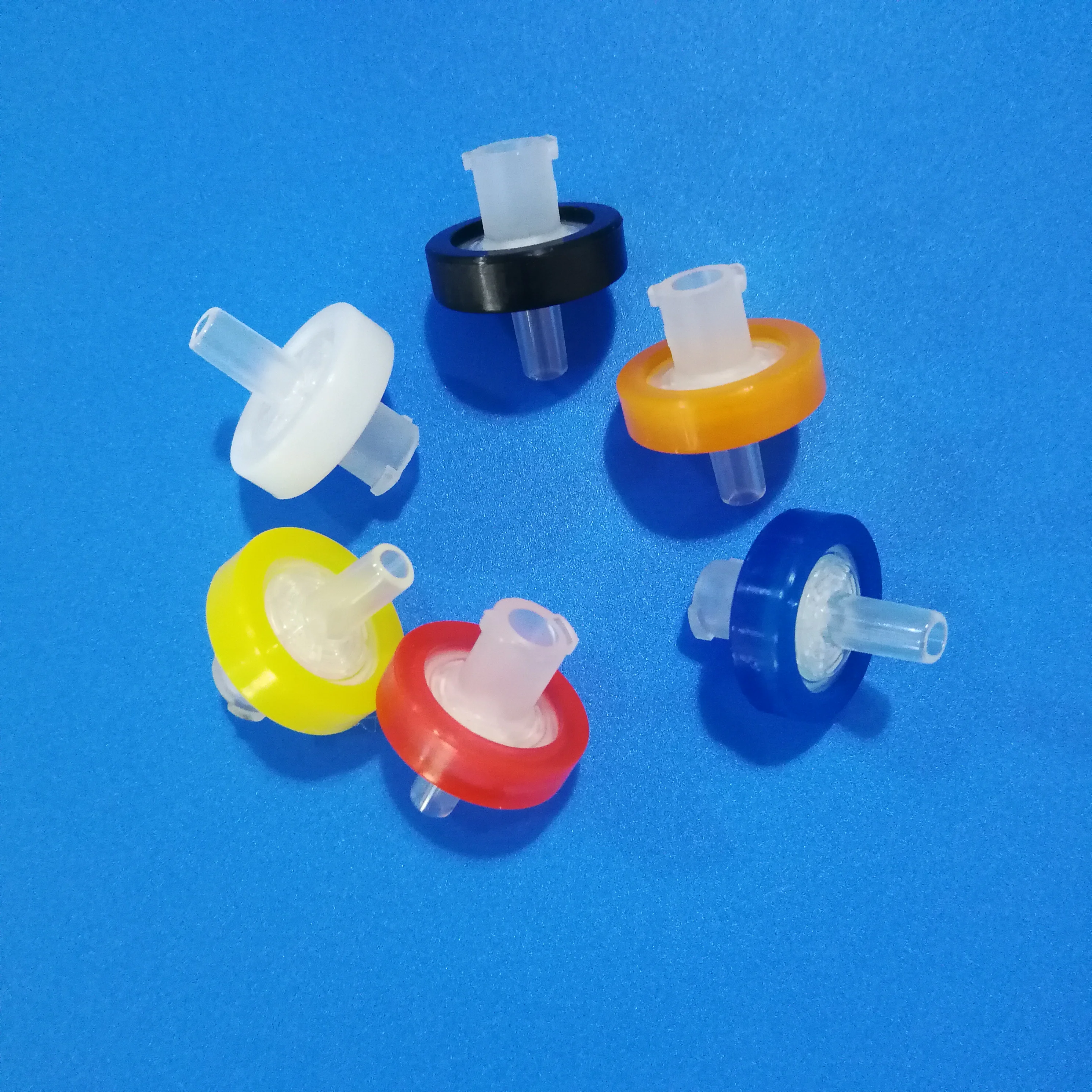 
 Шприцевой фильтр ANOW из стекловолокна диаметром 13 мм и цветным кольцом для ВЭЖХ, поставка с завода  