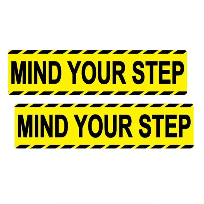 Eco-friendly Custom Design Colorful Printing Mind Your Step Floor Stickers
