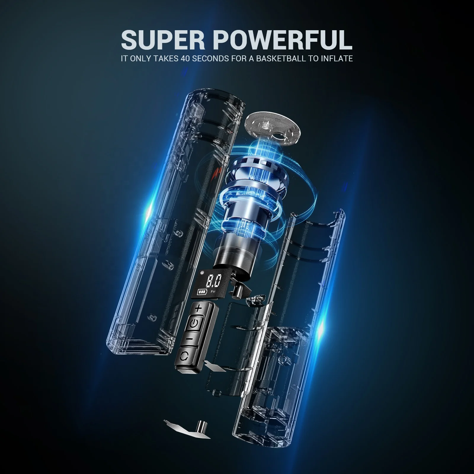 Portable mini 4,000mah digital air compressor high pressure air pumps for mountain bike bicycle