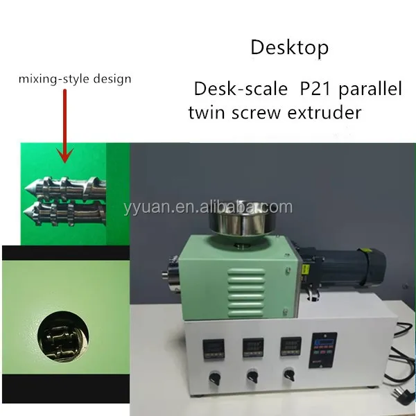 plastic desktop small screw  lab extruder  p21 double-screw   professional extruder