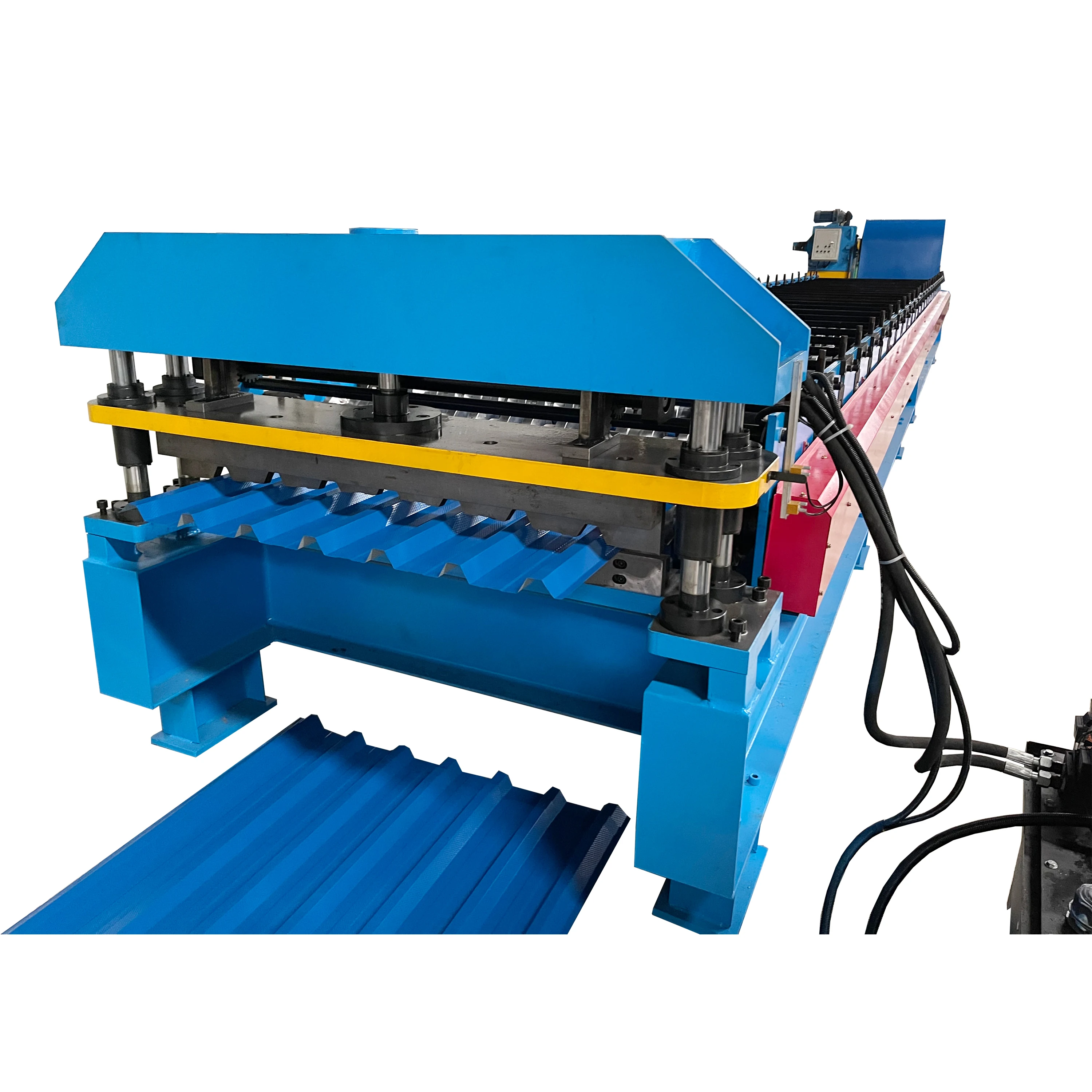 Customized Trapezoidal Metal Tile Roll Forming Machine 7 R