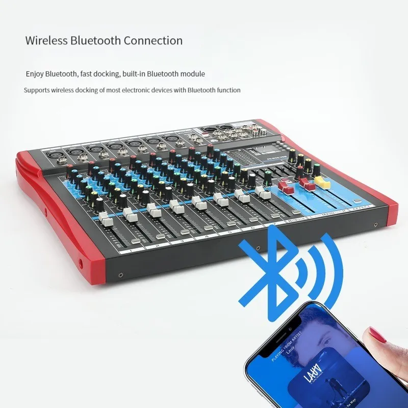 TEBO ES12 лучшая цена профессиональная консоль MP3 компьютерный вход встроенный 99DSP аудио микшер