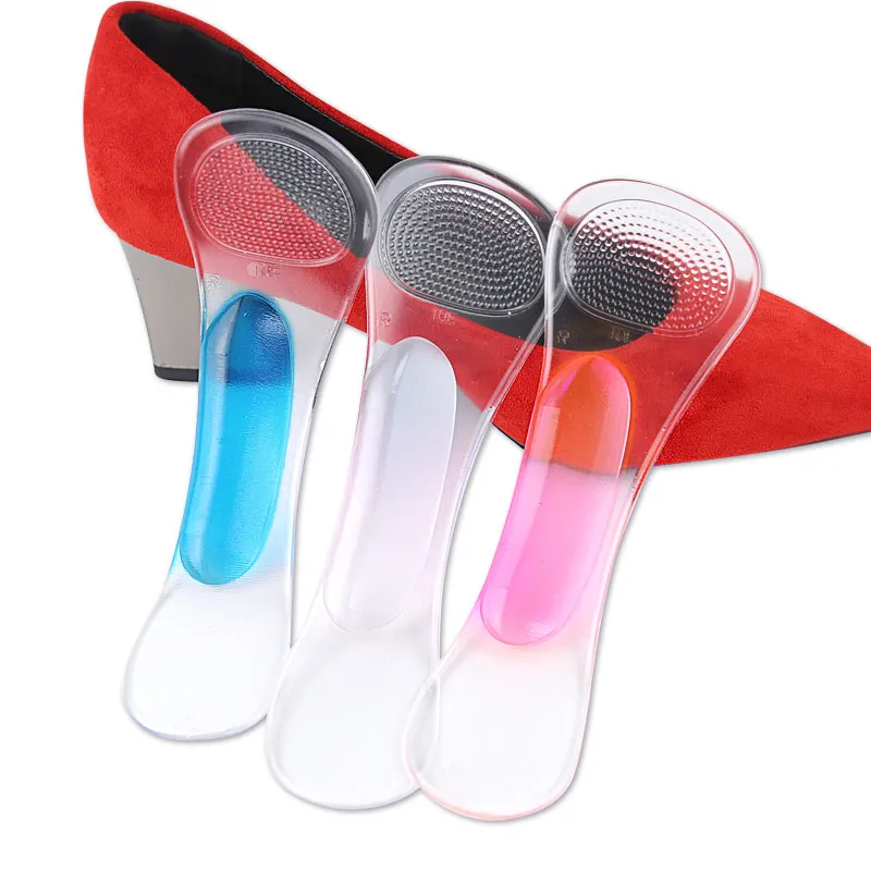 Non-Slip Women Gel 3/4 length Arch Support Anti-slip Massaging Metatarsal Cushion Orthopedic Insoles for High Heels Shoes Pad