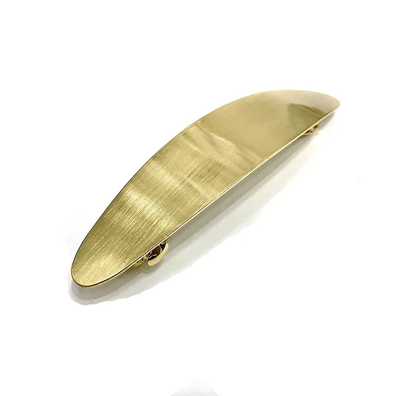 Оптовая продажа женские классические большие Простые овальные изогнутые золотые заколки для волос пустые металлические