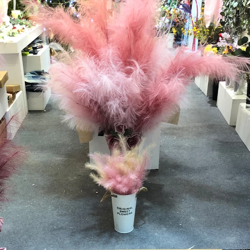 Сухие искусственные цветы, перья, пампасная трава, искусственные цветы, оптовая продажа цветов