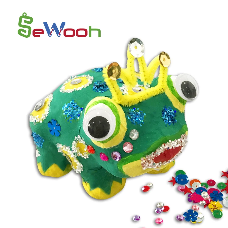 Набор из современной бумаги Mache frog-нарисуйте собственное искусство и рукоделие подарок для детей