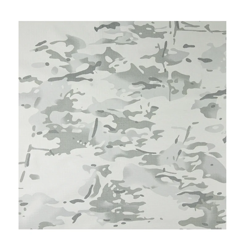 Wholesale Printed Roll Snow Mountain Uniform Camouflage TC Ripstop Fabric White Polyester Cotton Boys Shirts Dresses Garments
