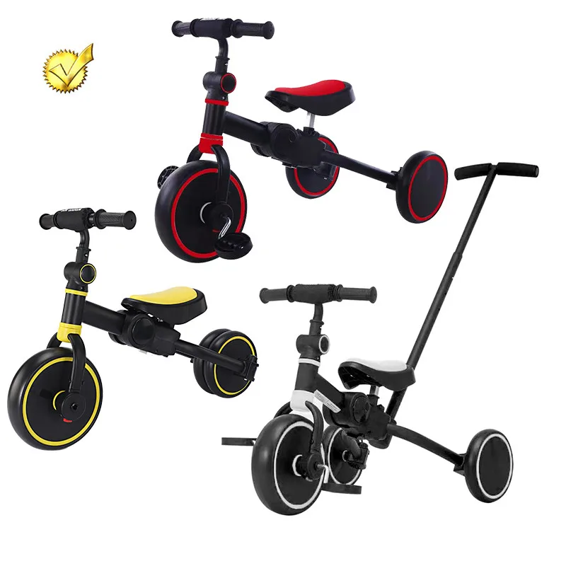 Trike with pushbar for 2 to 6 years old 2022 China factory high quality 3-4-5in1 baby tricicle for kids children