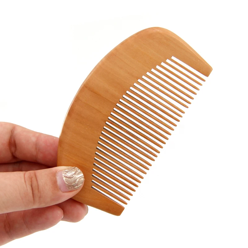 Hot Selling Natural Wholesale Wide Tooth Combs High Quality Private Label Wooden Beard Comb