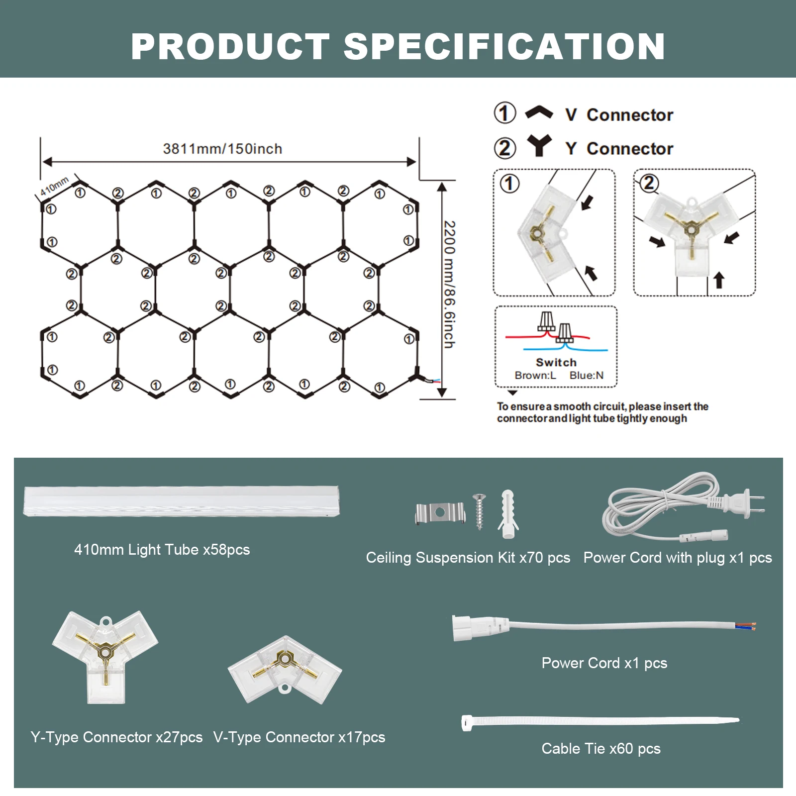 honeycomb shaped stage type lights work light for honeycomb shaped  of working lights hexagonal led lamp honeycomb  car light