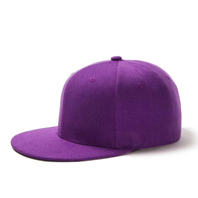 Adult Back Closed Flat Brim 6 Panel Small Head Lady Man Blank Hip Hop Snapback Hat Men Flat Hats