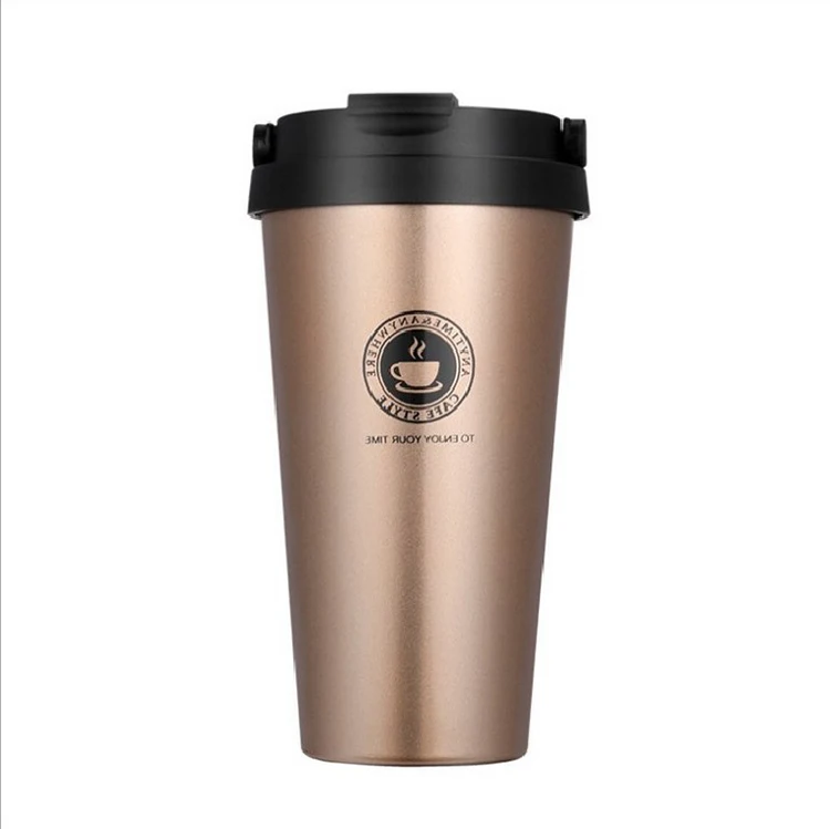 Wholesale Custom 500Ml Tumbler Tumblers In Mugs Cup Insulated Travel Coffee Mug Cup Stainless Steel Wide Handle Coffee Mug
