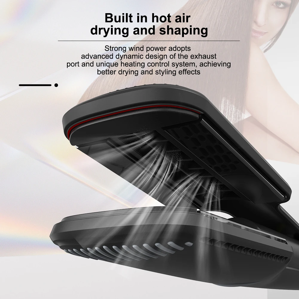 Newest Technology hair straightener With Hot Air New 2024 2-in-1hot Air hair Styler Straightening Molding tool