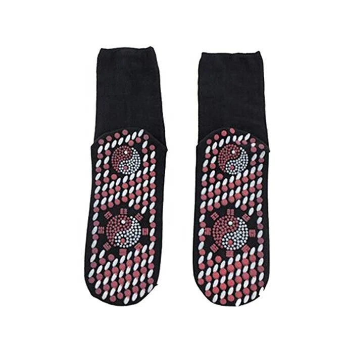 Newly designed sports anion thermal massage foot self-heating socks
