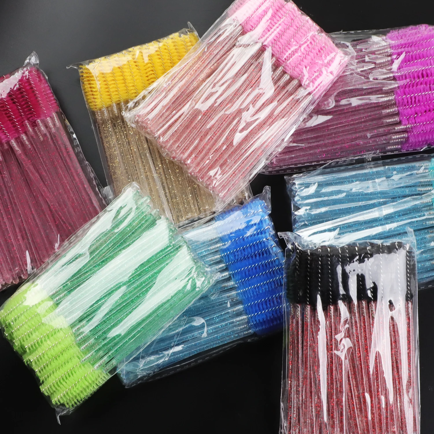 eyelash brushes applicator mascara wand private label nylon disposable plastic mascara brush for eyelash extensions makeup brush