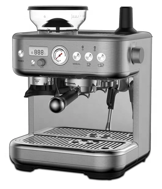top rated commercial coffee maker with grinder electric espresso maker and grinder pourover coffee brewer with frother