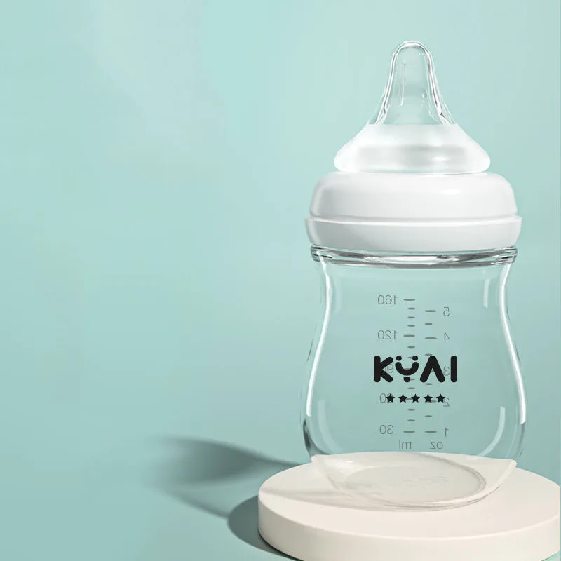 New Portable Baby Bottle Special 80/160ml Newborn Wide Caliber Wide Mouth Glass Bottle
