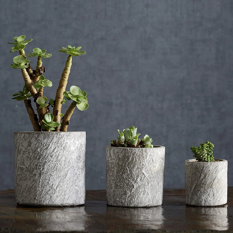Rough texture home tabletop decorations concrete bonsai succulent plant pots garden supplies flower pot for plant flower