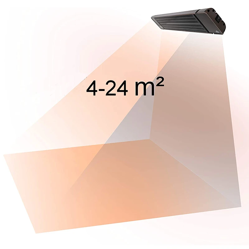 Mechanical operation heater aluminum material wall mounted patio heater