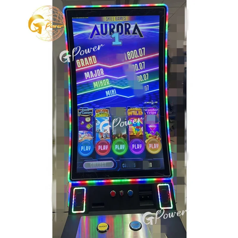Игровой автомат с изогнутым экраном 43 дюйма игровой развлекающим мастерством 1 шт. доски для Gameroom