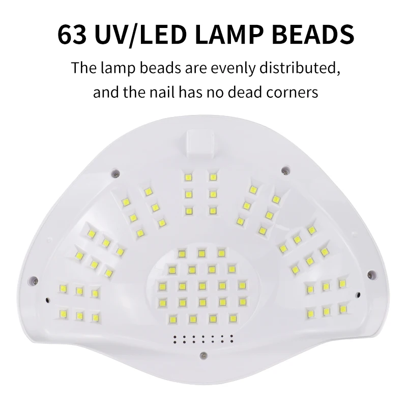 DKW New Arrival 268W-63Beads SUN-C6 Fast Curing UV LED Gel Dryer Nail Lamp For Salon Manicure UV Led Gel Dryer Nail Lamp