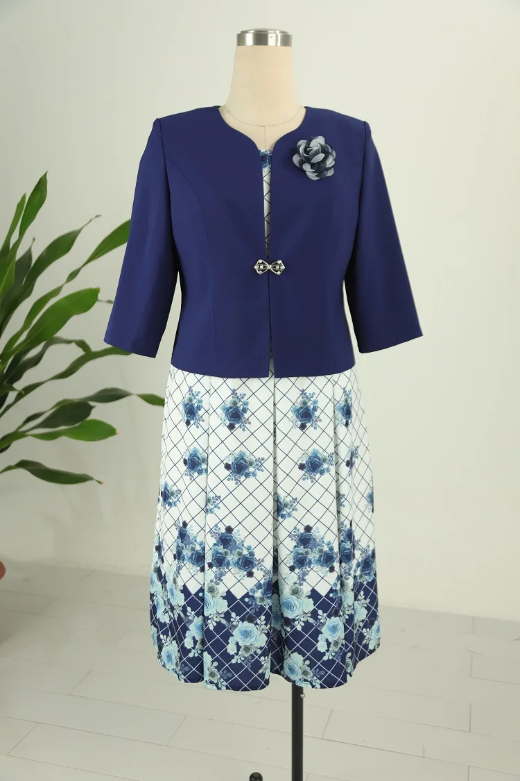 Turkey Women Office Outfit Plus Size Women Church Suits Maxi Church Dress African Women Dress Suit