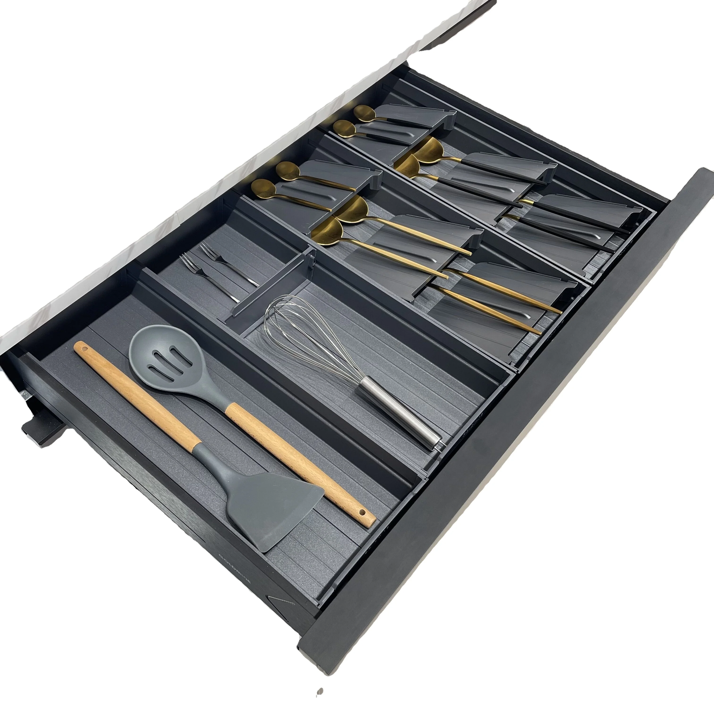 Goldmine Expandable Kitchen Drawer Organizer Aluminum Alloy Drawers Storage Box Kitchen Cutlery Organizer