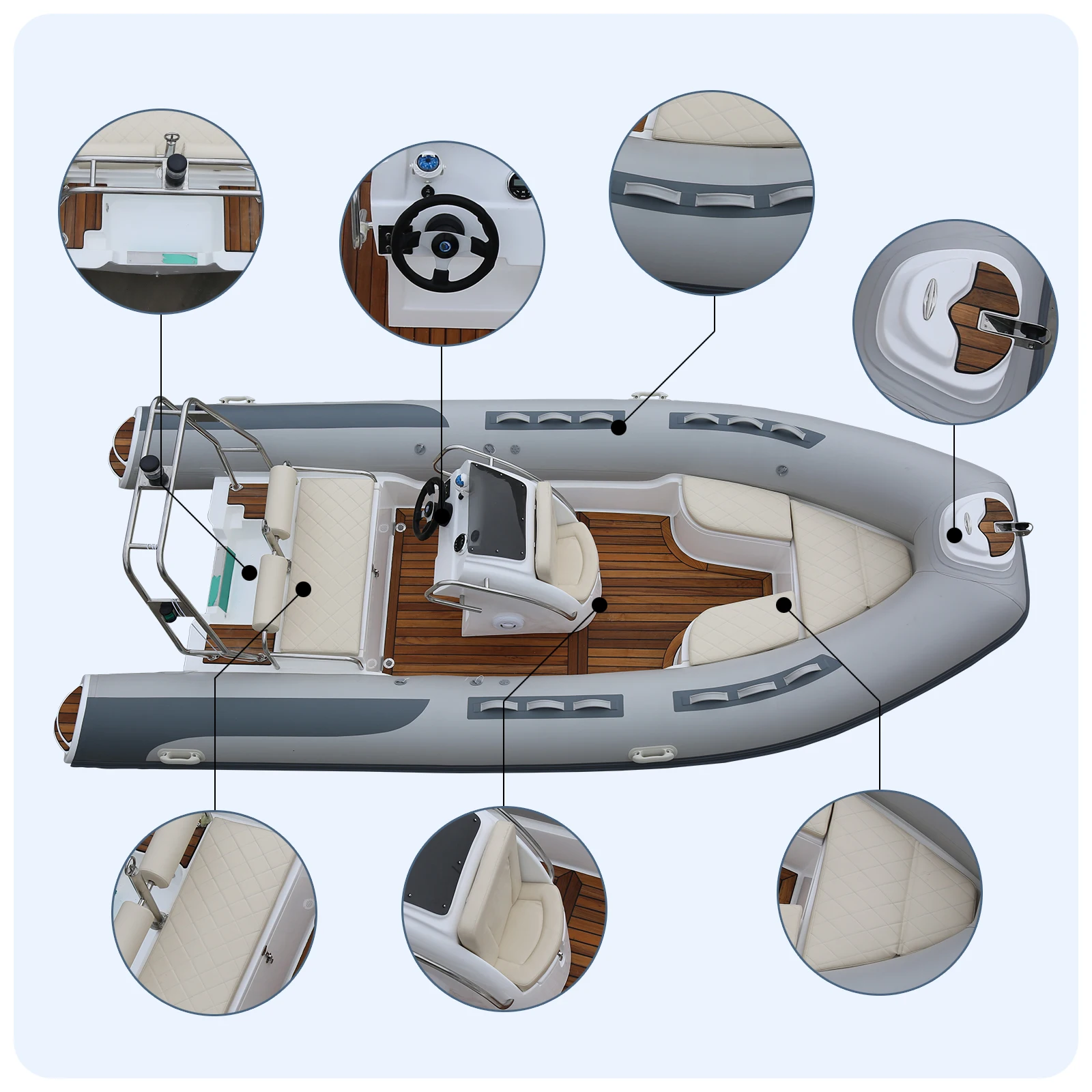 China Sailing Small Racing Boat Hypalon Sport Cabin Cruiser with PVC and Rubber for Rafting and Entertainment