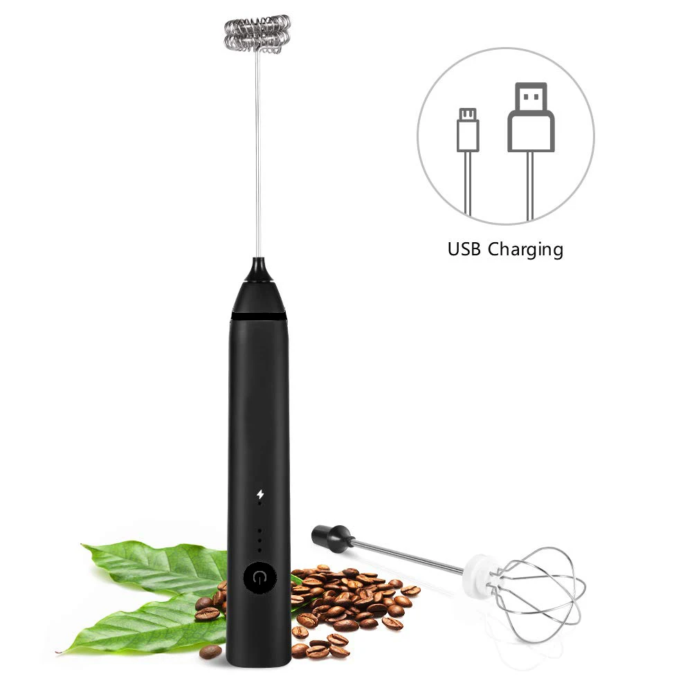 Ручной Пенообразователь для взбивания молока с венчиком из нержавеющей стали для капучино, латте, пуленепробиваемого кофе, Кето диеты, белка