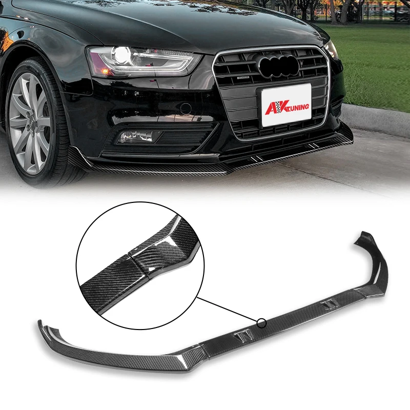 Car Front Bumper Lip Deflector Lips Bumper Spoiler Splitters Diffuser For Audi A4 8.5 2013 2014 2015 2016