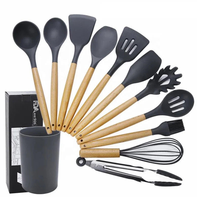 Food grade silicone non-scratching kitchen tools and utensils