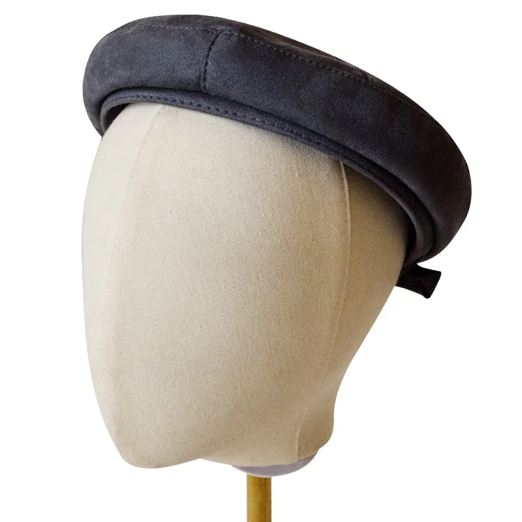 Plain Glengarry Suede 4 Panels Newsboy Woman Cap Beret Hat Adult Spring Autumn Winter Outdoor Beret Hats