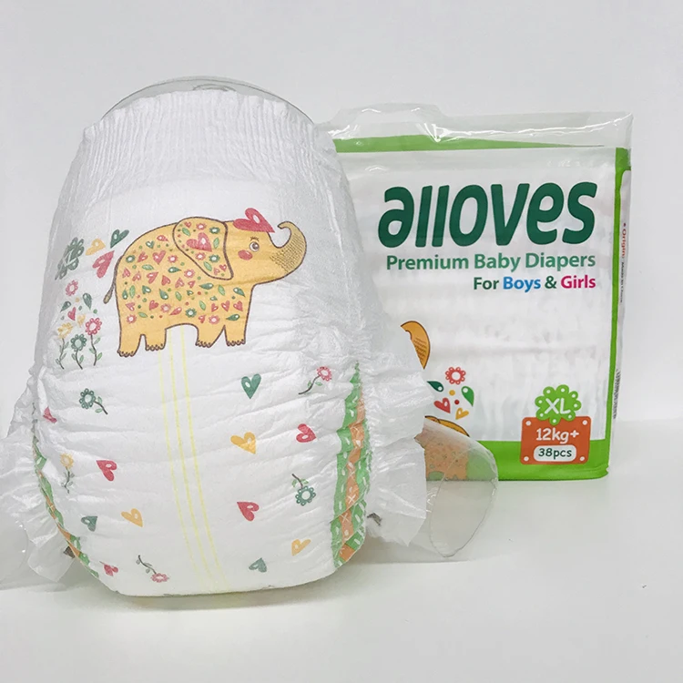 Premium Disposable Baby Diapers XXL Factory Wholesale Panties Free Sample Printed SAP Material Training Babies Babi Diaper