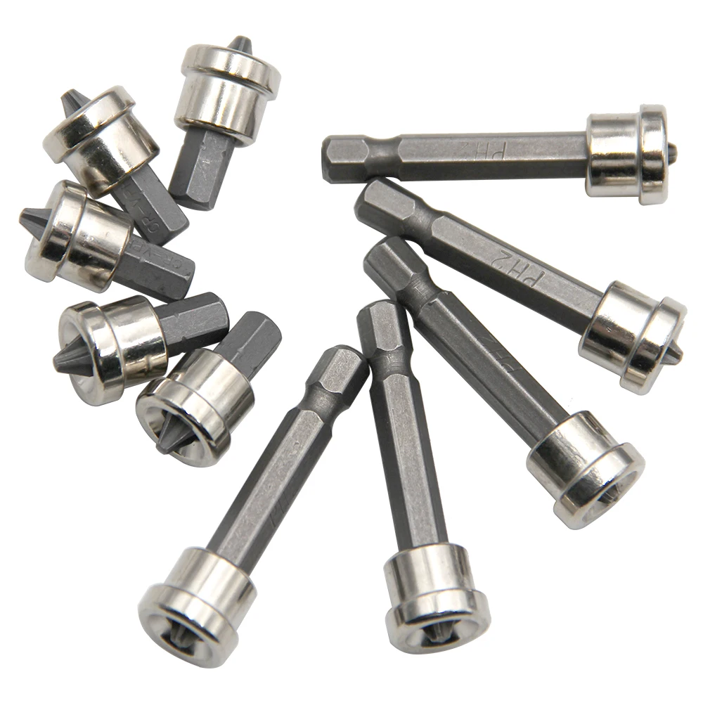 Magnetic Positioning Screwdriver Bits Tip Woodworking Screw Hex Shank Gypsum Board Positioning Bit Batch Head 25/50mm