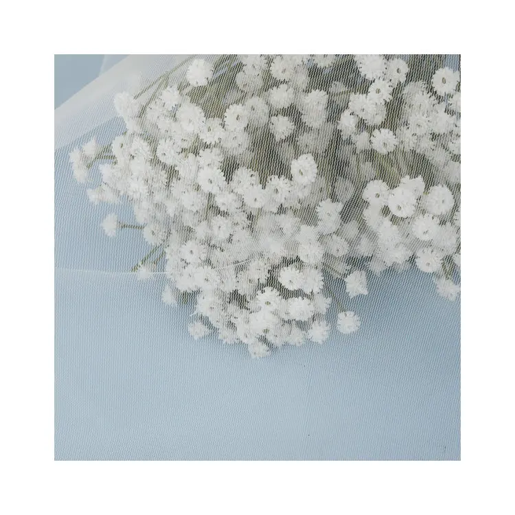 100% Polyester Mesh Fabric Net Of 20d Recycled Plain Fabric For Package Of Fruit And Laundry Bag Tulle Mesh Fabric For Sale