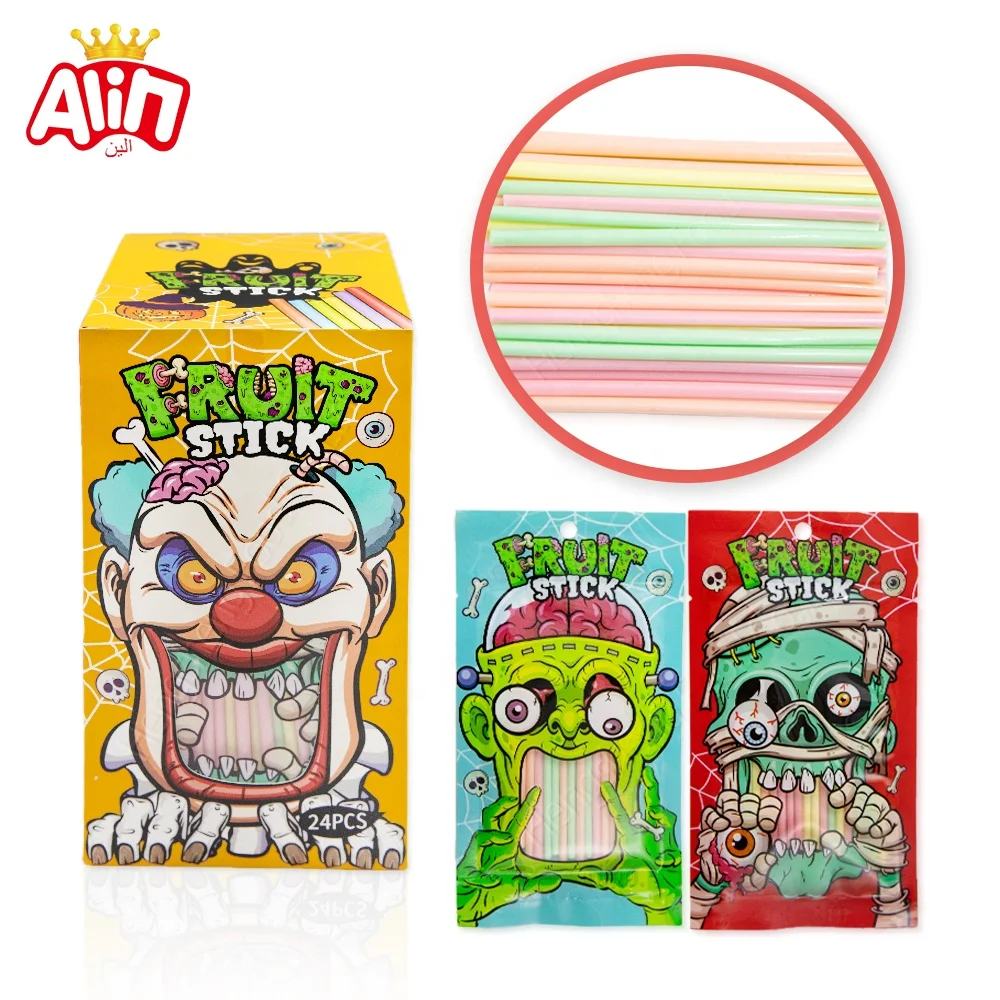 creepy crazy candies funny kids candies packaging Devil thriller pattern fruit flavors cc stick