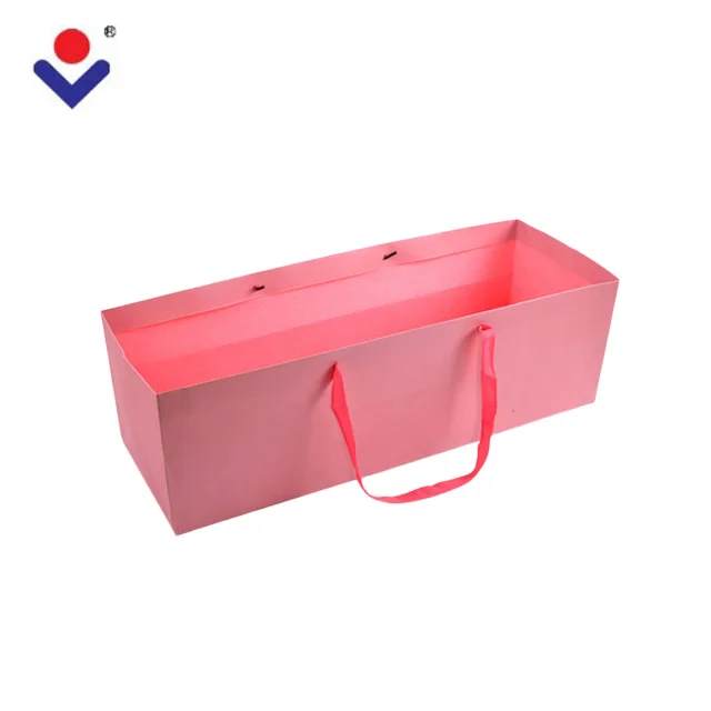 
Customized Printed Art Paper Kraft Paper Flower Carrier Bag with your own Logo Foshan Manufacturer Supplier 