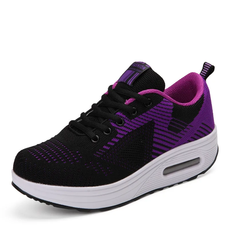 RUIDENG Knit Upper PU Air Cushion Sole Casual Shoe For Summer Zapatos  Zapatillas Fitness & Cross-Training Shoes Sport Shoes