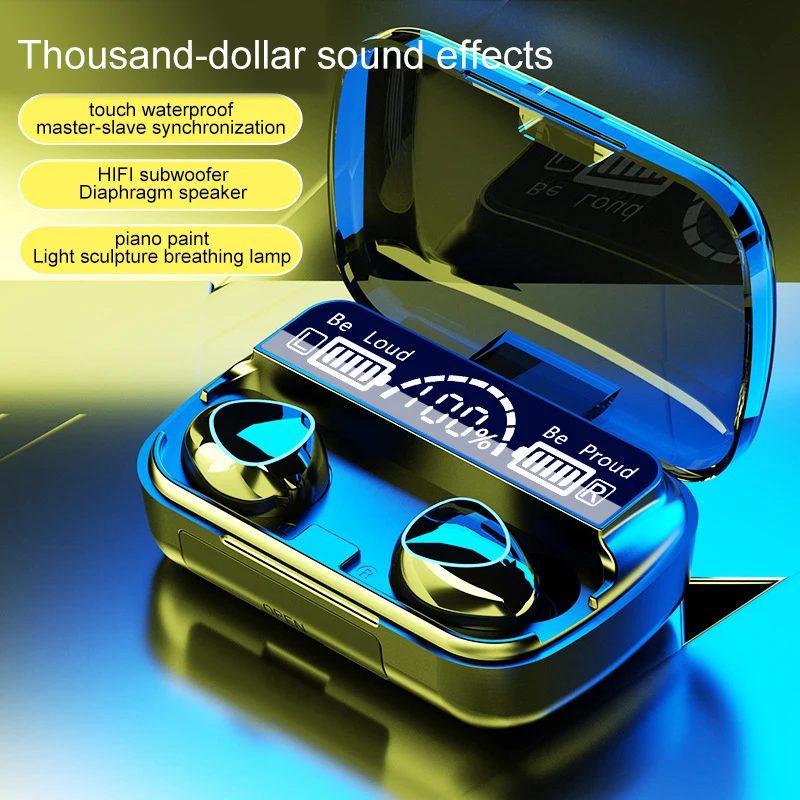 M10 Wireless TWS Headphone Earphones for Smart Phone Games True Wireless Earbuds in-Ear Headphones Headsets Microphone Airdots