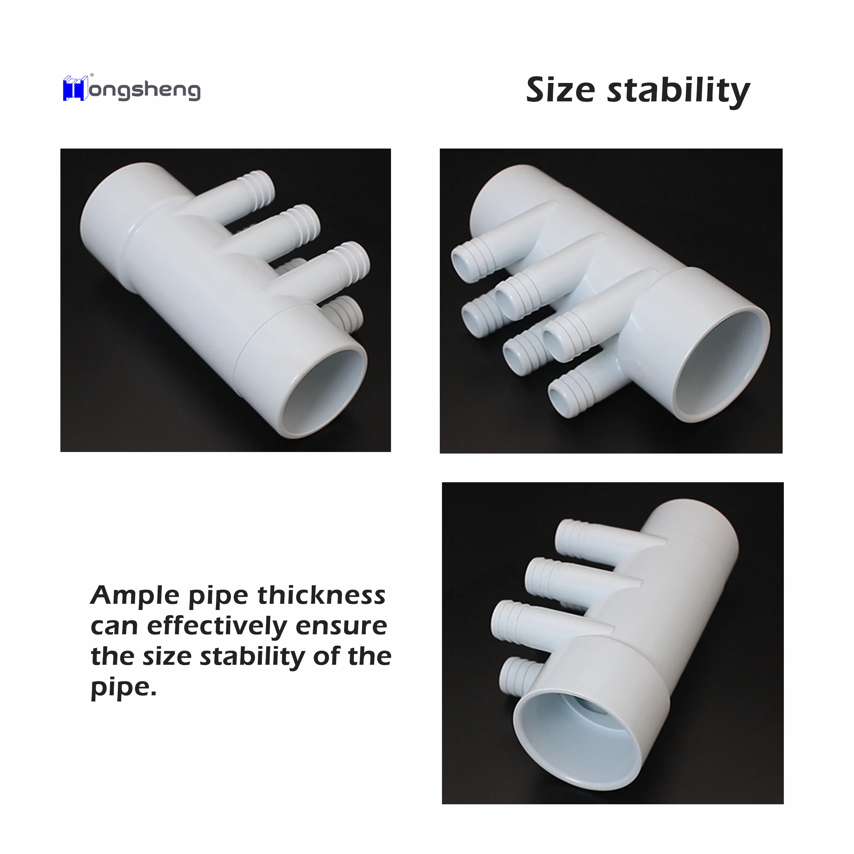 HT-B283 Spa Swim Pool 6 Port 2 Inch Slip x Spg x 3/4 Barb Hot Tub Water Manifolds