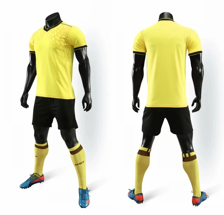 
Kids Adults Training Gym Football Soccer Jersey Mens Soccer Wear Uniform Black Orange White Red Yellow Color For Club Team 