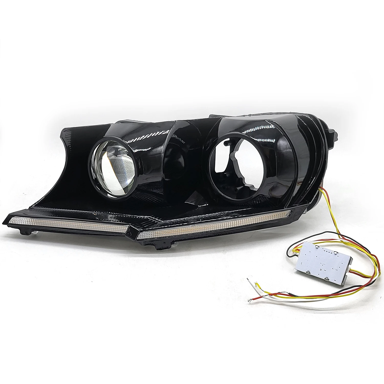 TAOCHIS Car Light Retrofit Fast Installation Kits For 2014-2016 Skoda Octavia DRL White+Yellow Color Car Lamps Accessories