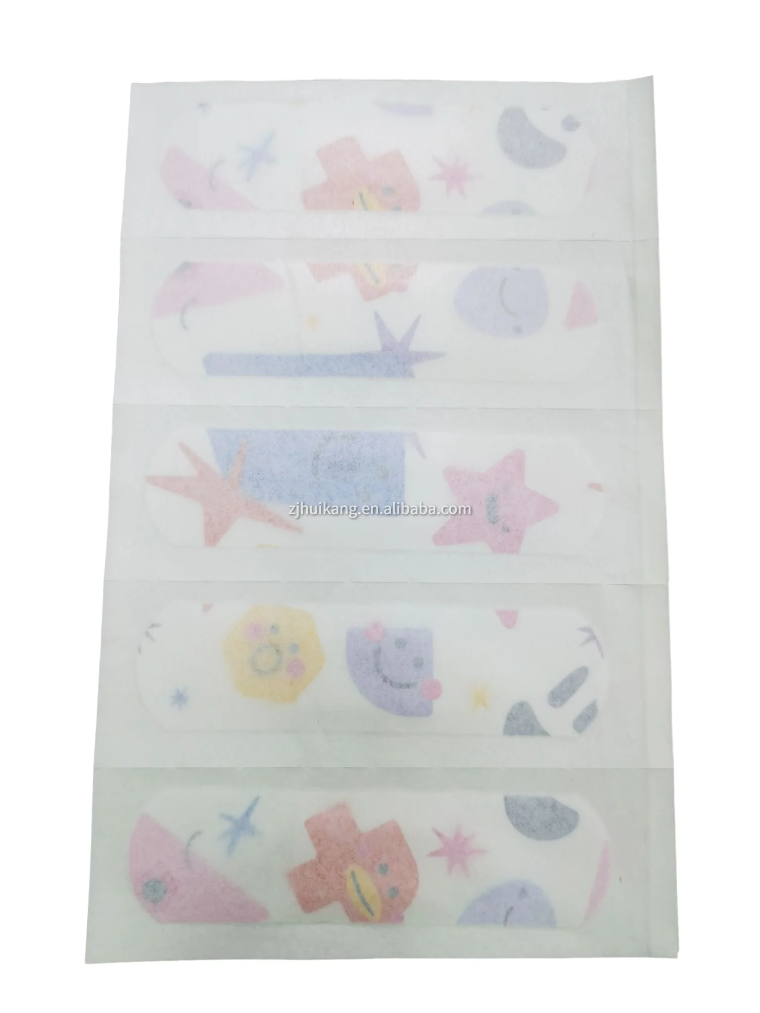 Custom PE Smile Face Lovely Cute Cartoon Waterproof Adhesive Bandage Plaster OEM Acceptable Plaster