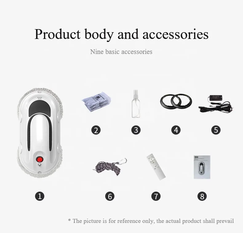 Cleaning Appliances for Glass Window Household Cleaning Equipment for Glass Window with App Control